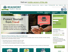 Tablet Screenshot of beaumontcu.com
